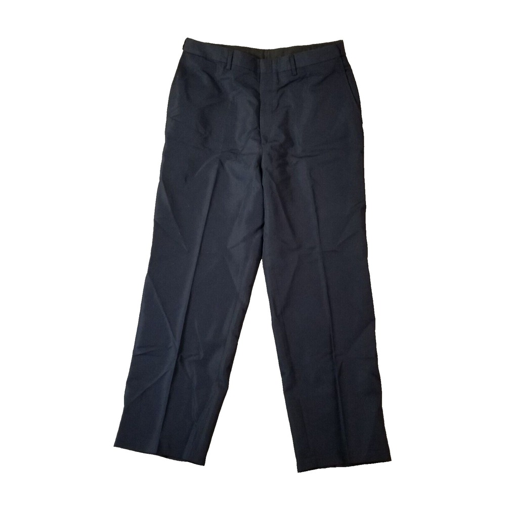 Haggar Chino Pants Men 36x30 Blue Black Label Comfort Waist Lightweight Stretch